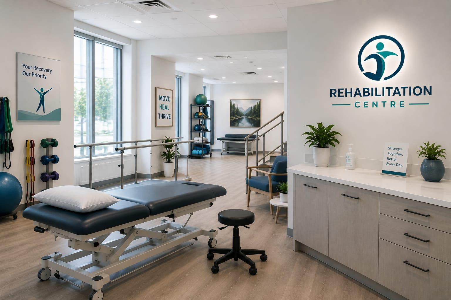 A clean rehabilitation centre treatment area